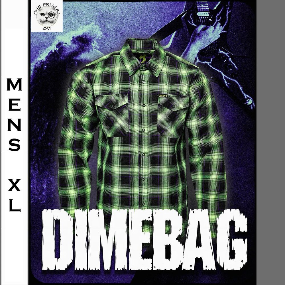 DIXXON FLANNEL x DIMEBAG DARRELL Flannel Shirt Collab - Men's XL